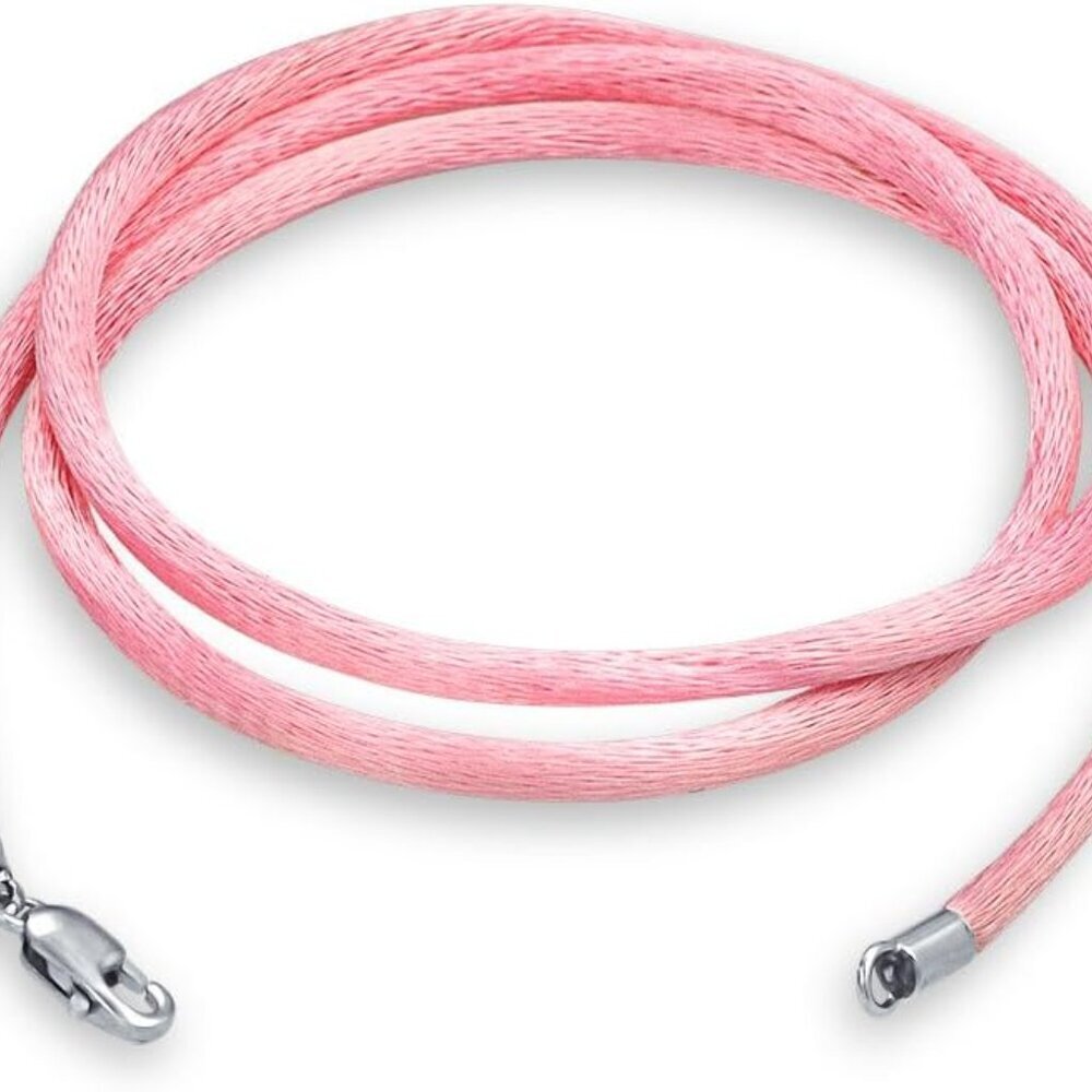 Colors Soft Thin Satin Silk Cord Strand Necklace for Pendant Layering Women Men
